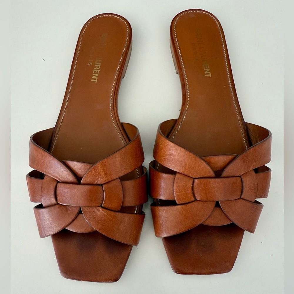 Saint Laurent Tribute Slide Sandals